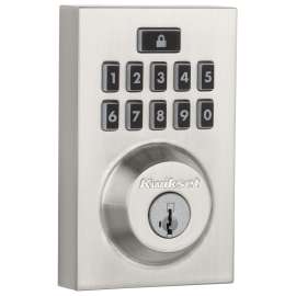 Kwikset SmartCode 913 Series 913CNT 15 SMTCD Deadbolt, 2 Grade, Zinc, Satin Nickel, KW1 Keyway, 1-3/8 to 2 in Thick Door