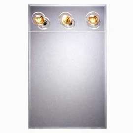 Zenith M551 Medicine Cabinet, 18.3 in OAW, 5.63 in OAD, 29.69 in OAH, Steel, White, 2-Shelf