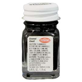 TESTORS 1149TT Enamel Paint, Flat Black, 0.25 oz Bottle