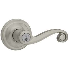 Kwikset Signature Series 740LL-15 SMT 6AL Entry Lever Lockset, Nickel Silver/Steel, Satin Nickel