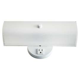 Canarm IVL2WH Vanity Fixture, 2-Lamp, Steel/Zinc Fixture, White Fixture