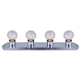 CANARM IVLBS14CH Vanity Light, 60 W, 4-Lamp, G Lamp, Steel Fixture, Chrome Fixture