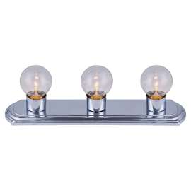 CANARM IVLBS13CH Vanity Light, 60 W, 3-Lamp, G Lamp, Steel Fixture, Chrome Fixture