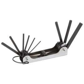 Vulcan TW-001-45M Hex Key Set, 9-Piece, Chrome Vanadium Steel, Black