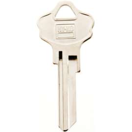 Hy-Ko 11050KW10 Key Blank with Color Dipped Head, Brass, Nickel Plated