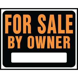 HY-KO Hy-Glo SP-101 Jumbo Identification Sign, For Sale By Owner, Fluorescent Orange Legend