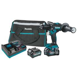 Makita XGT GPH01D Hammer Driver Drill Kit, Battery Included, 40 V, 2.5 Ah, 1/2 in Chuck, Keyless Chuck
