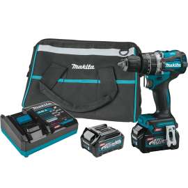 Makita XGT GPH02D Hammer Driver Drill Kit, Battery Included, 40 V, 2.5 Ah, 1/2 in Chuck, Keyless Chuck