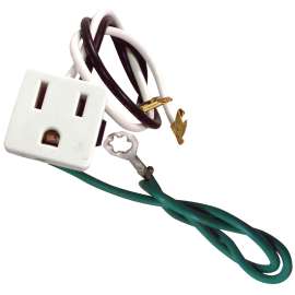 Laser 62209/6 Stove Top Receptacle, White, For: 120 V Small Appliances and Most Makes/Models of Electric Ranges