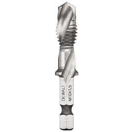 DeWALT IMPACT READY DWADTQTR10MM15 Tap and Drill Bit, 10 mm Dia, 3-Flute, Spiral Flute, HSS