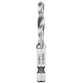 DeWALT IMPACT READY DWADTQTR1224 Tap and Drill Bit, 12 mm Dia, 3-Flute, Spiral Flute, HSS