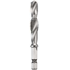 DeWALT IMPACT READY DWADTQTR3816 Tap and Drill Bit, 3/8 in Dia, 3-Flute, Spiral Flute, HSS