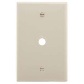 Eaton Wiring Devices PJ11LA Wallplate, 4.87 in L, 3.12 in W, 1 -Gang, 1 -Port, Polycarbonate, Light Almond