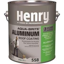 Henry HE558107 Roof Coating, Silver, 3.41 L Pail, Liquid