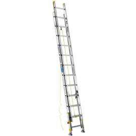 WERNER D1824-2EQ Extension Ladder, 23 ft H Reach, 250 lb, Aluminum