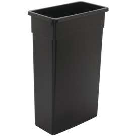CONTINENTAL COMMERCIAL 8322BK Trash Receptacle, 23 gal Capacity, Plastic, Black