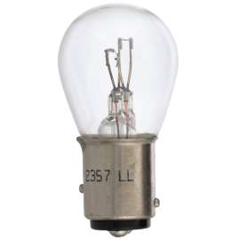 PEAK 2357LL-BPP Miniature Automotive Bulb, 12.8 V, 29 W, Incandescent Lamp, Bayonet Base, Clear Light