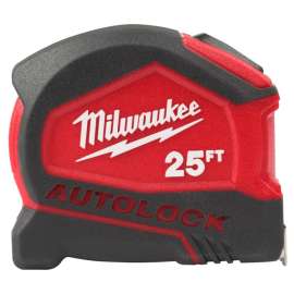 Milwaukee 48-22-6825 Tape Measure, 25 ft L Blade