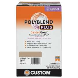 CUSTOM Polyblend Plus PBPG3807-4 Sanded Grout, Solid Powder, Characteristic, Haystack, 7 lb Box
