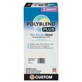 CUSTOM Polyblend PBPG38110 Non-Sanded Grout, Solid Powder, Characteristic, Bright White, 10 lb Box
