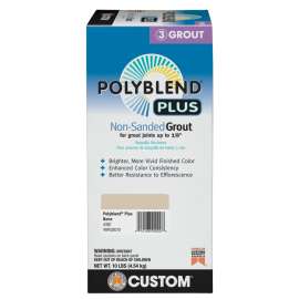 CUSTOM Polyblend PBPG38210 Non-Sanded Grout, Solid Powder, Characteristic, Bone, 10 lb Box