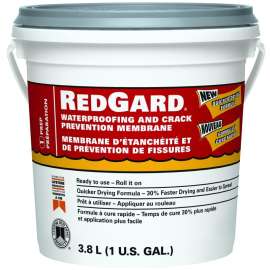 CUSTOM REDGARD CLQWAF1-2 Waterproofing and Crack Prevention, Liquid, Red, 1 gal, Pail