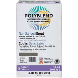 CUSTOM Polyblend CPBG0910N Non­Sanded Grout, Powder, Natural Gray, 10 lb Box