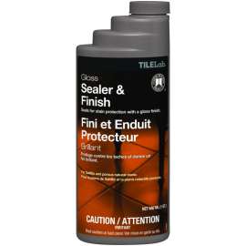 CUSTOM TileLab CTLGLSSQT-3 Sealer and Finish, Gloss, Liquid, Milky White, 946 mL, Bottle