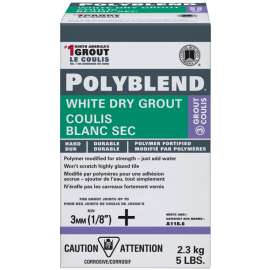 CUSTOM Polyblend CPBWDG5-4 Non-Shrinking Dry Grout, Powder, White, 5 lb Box
