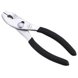 Vulcan JL-NP001 Slip Joint Plier, 6 in OAL, 1 in Jaw Opening, Black Handle, Non-Slip Handle, 1 in W Jaw, 7/8 in L Jaw