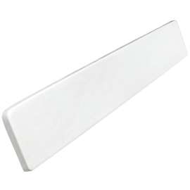 Foremost WS22R Right Handed Side Splash, 22 in OAL, 3-1/2 in OAW, 3/4 in OAH, Marble, Solid White