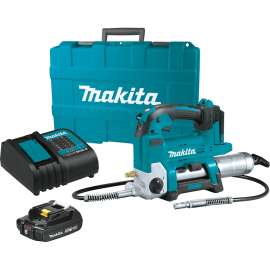 Makita LXT XPG01SR1 Cordless Grease Gun Kit, Battery Included, 18 V, 2 Ah, 10,000 psi Operating, 2 -Speed