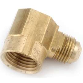 Anderson Metals 754050-0806 Tube Elbow, 1/2 x 3/8 in, 90 deg Angle, Brass, 750 psi Pressure