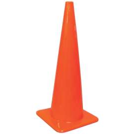 HY-KO SC-36 Traffic Safety Cone, 36 in H Cone, Vinyl Cone, Fluorescent Orange Cone