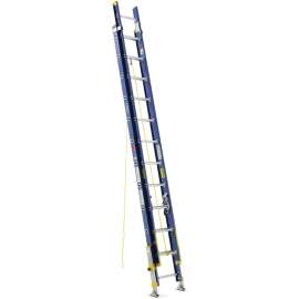 WERNER D8224-2EQ Extension Ladder, 23 ft H Reach, 300 lb, Fiberglass