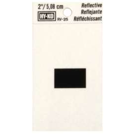 HY-KO RV-25/- Reflective Sign, Character:-, 2 in H Character, Black Character, Silver Background, Vinyl