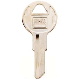 HY-KO 11010IL11 Key Blank, Brass, Nickel, For: Illinois Cabinet, House Locks and Padlocks