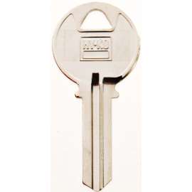 HY-KO 11010K2 Key Blank, Brass, Nickel, For: Keil Cabinet, House Locks and Padlocks