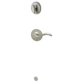 Schlage J Series JH59SEV619LH Seville Inside Handleset, 3 Grade, Brass, Satin Nickel, Left Hand