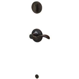 Schlage J Series JH59SEV716LH Seville Inside Handleset, 3 Grade, Brass, Aged Bronze, Left Hand