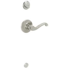 Schlage J Series JH59LAS619LH Inside Handleset, 3 Grade, Brass, Satin Nickel, Left Hand