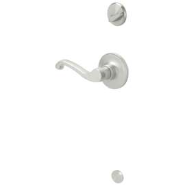 Schlage J Series JH59LAS619RH Inside Handleset, 3 Grade, Brass, Satin Nickel, Right Hand