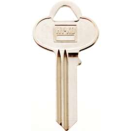 HY-KO 11010SK1 Key Blank, Brass, Nickel, For: Skillman Cabinet, House Locks and Padlocks