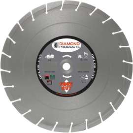 DIAMOND PRODUCTS 50537 Blade, 14 in Dia, 1 in Arbor, Sintered Rim