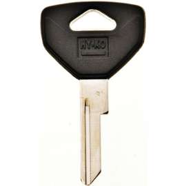 HY-KO 12005Y153 Key Blank, Brass/Plastic, Nickel, For: Chrysler, Dodge, Eagle, Jeep, Plymouth Vehicles
