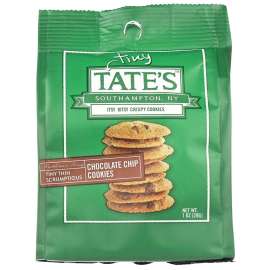 TATE'S BAKE SHOP 1001583 Chocolate Chip Cookie, Vanilla Flavor, 1 oz Bag