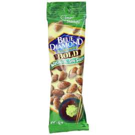 Blue Diamond BOLD Series 5230 Almonds, Soy Sauce, Wasabi Flavor, 1.5 oz Tube