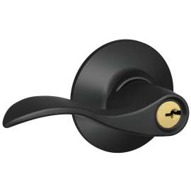 Schlage Accent Series F51A ACC 622 Entry Lever Lockset, Brass, Matte