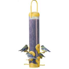 Perky-Pet 481F Bird Feeder, 15 in H, 1.5 lb, Plastic, Clear/Yellow