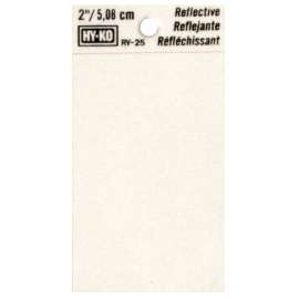 HY-KO RV-25/BLNK Reflective Sign, Character: Blank, 2 in H Character, Black Character, Silver Background, Vinyl